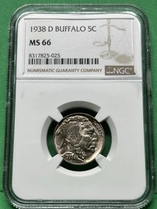 1938 D BUFFALO 5C MS 66 - Picture 1 of 2