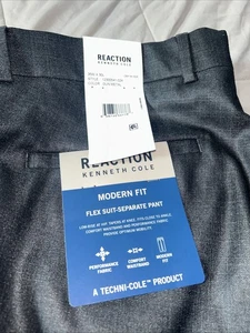 Nuevo Traje Flexible Kenneth Cole Reaction Ajuste Moderno Para Hombre-Pantalones Separados 35 X 30 Gris - Imagen 1 de 9