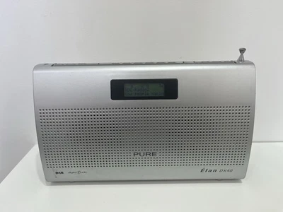 PURE ELAN DX40 DAB/FM DIGITAL PORTABLE RADIO SILVER BATTERY POWERED - Image 1 of 4