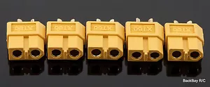 (5) Female XT60 / XT-60 Battery Bullet Connectors Plugs - Picture 1 of 4