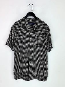 Hammond & Co By Patrick  Grant Black White Geometric Shirt Size UK Large - Picture 1 of 10