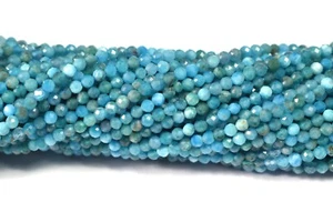 Natural Neon Apatite Faceted Round Shape 2-3MM AAA+ Quality Gemstone Beads 12.5" - Imagen 1 de 8