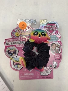 Scrunchmiez Shimmer Series Koala Kumo Black Rainbow Hair Scrunchy Clip New - Picture 1 of 2
