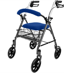 Top Glides Universal Rollator Walker Seat and Backrest Covers (Blue) (IN STOK )