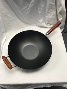 Cuisinart Wok pre-stagionato 14" con manico aiutante - Foto 1 di 8