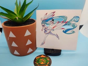(4.5 Inches) Vocaloid - Hatsune Miku (Racing #6) - Water-Resistant Vinyl Sticker - Picture 1 of 1