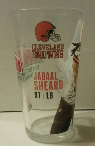 #97 Jabaal Sheard Cleveland Browns NFL Limited Edition Papa Johns Glass Cover