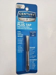 Metric Tap, 8.0 x 1.00 Century Drill 97312 Carbon Steel - Picture 1 of 2