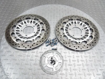 Lote de anillos ABS disco rotor freno delantero izquierdo derecho Triumph Sprint ST 1050 2007 05-12 Foto 1 de 4