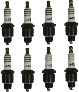1956 - 1968 Corvette + MANY more # 44S Green Ring Spark Plugs Set 8 C1 C2 C3 NEW - Picture 1 of 3