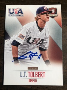 2014 USA Baseball L.T. Tolbert #45 Auto Signed Autograph 