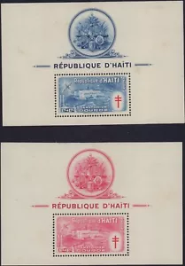 HAITÍ 1949 TB CORREO AÉREO MOSQUITO SANATORIO CB7a CB8a HOJAS DE RECUERDO COMO NUEVAS NG - Imagen 1 de 2
