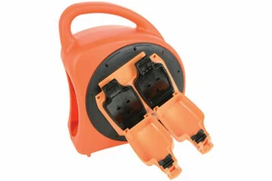 20m Weatherproof 2 Mains Sockets Outdoor Garden Extension Reel NEW - Picture 1 of 4