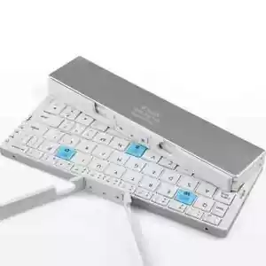 Foldable Bluetooth Keyboard Rechargeable Keyboard Mini Folding Wireless Keyboard - Picture 1 of 23