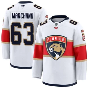 Stitched Marchand #63 Brad Florida Pan*ther Name & Number Gift Fan-Made - White - Picture 1 of 4