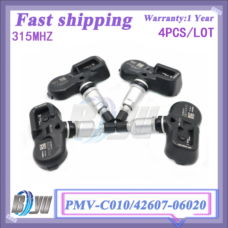 Juego de 4 sensores de presión de neumáticos TPMS PMV-C010 para Toyota Camry Corolla Lexus Scion Foto 1 de 4