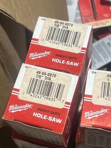 VINTAGE NOS MILWAUKEE 7/8" Hole SAW Bi-Metal Hole Saw 49-56-0870 - Picture 1 of 1