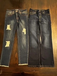 Cat & Jack Girls Jeans Size 10 Bootcut And Leggings 2 Pairs - Picture 1 of 5