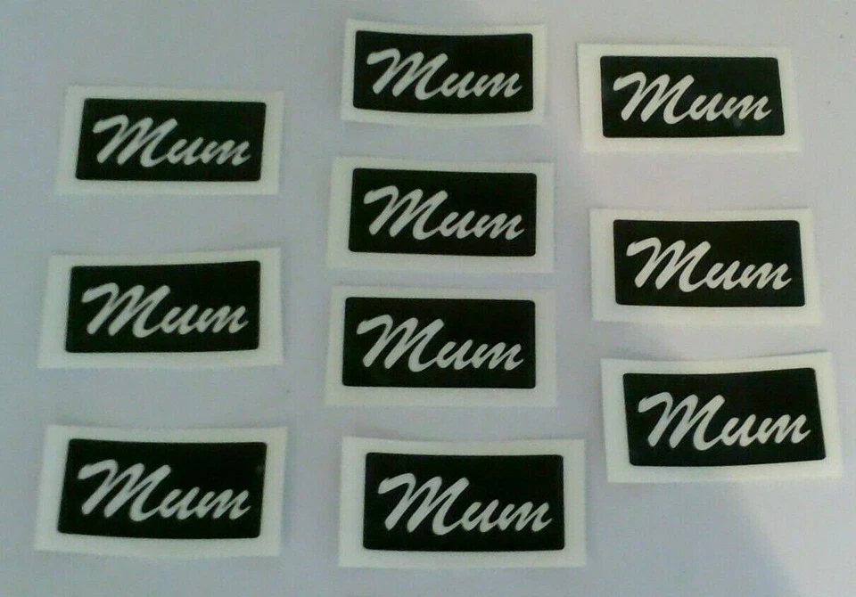 DAZZLE GLITTER TATTOOS 10 x Mama Wortschablonen für Glitzertattoos, Airbrush / Schminken Muttertag