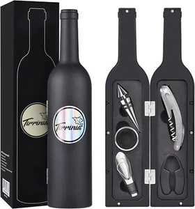 Wine Corkscrew Screwpull Accessories Kit with Drink Stickers by Kato(Bulk 3Sets) - Picture 1 of 18