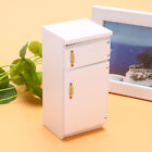 Wooden Kitchen Miniature White Refrigerator Furniture Model Dollhouse Decorat ZS