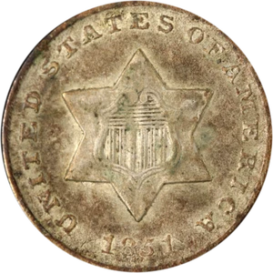 1851 Three (3) Cent Silver Great Deals From The Executive Coin Company - Picture 1 of 2