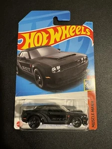 Hotwheels 2018 Dodge Challenger SRT Demon, schwarz, Muskelmanie, 6/10. 2021 Neu - Bild 1 von 3