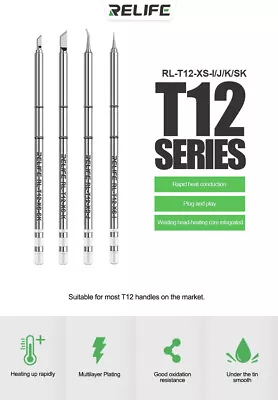 Soldering Iron Tip T12 I/J/K/SK 4PCS DIY PCB Soldering Repair Hakko ReLife UK