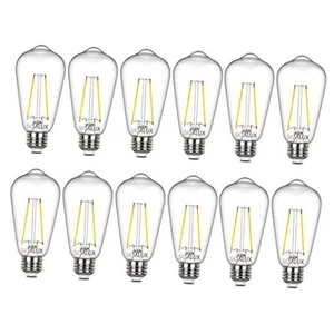 Edison Bulbs, E26 LED Bulb ST58 Filament Clear Non-Dimmable Vintage Light - Picture 1 of 8