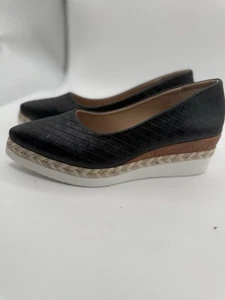 Wedge Espadrille Platform Comfort Slip On Loafers Flats Shoes Size 7.5 - Picture 1 of 4