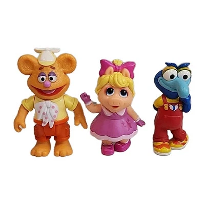 Disney Baby Muppets Lote de 3 Piezas Figuras 3" Miss Piggy Gonzo Fozzy Bear (posable)  Foto 1 de 4