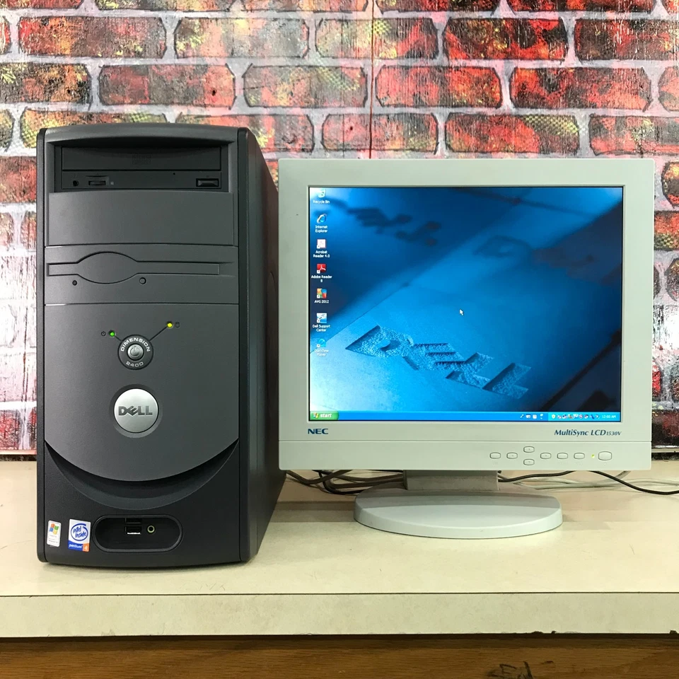 PC Dell Dimension 2400 para juegos retro Pentium 4 2,20 Hz 640 MB RAM (Windows XP) Foto 1 de 4