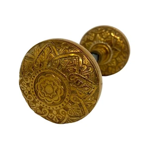 Par de perillas de puerta de latón vintage estilo artesanal de pala victoriano - Imagen 1 de 2