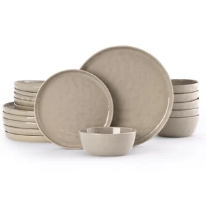 Mars Plates and Bowls Set, 18 Pieces Dinnerware Sets, Dishes Set for 6, Cinna... - Picture 1 of 7