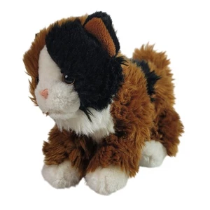 Animal Alley Calico Cat Plush Realistic Brown Black Cream Toys R Us 2000 Vintage - Picture 1 of 10