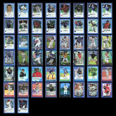 Bowman Chrome Blue Refractor Lot 50 Baseball Cards Dealer Bulk Wholesale Huge! - Image 1 of 4