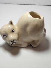 Vintage Panther Vase White Cat