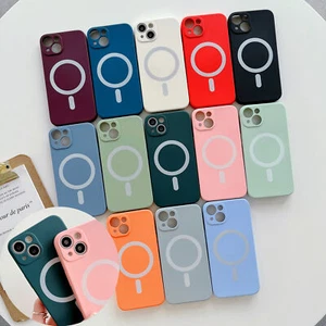 For iPhone 15 Pro Max 14 13 12 11 XR 8 7 Luxury Silicone Magsafe Phone Case - Picture 1 of 20