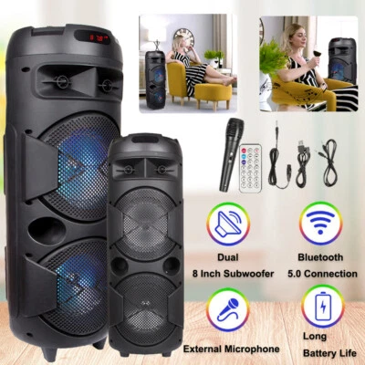 Altavoz Bluetooth Portátil 6000W Doble Subwoofer Sistema de Sonido de Bajos Pesados y Micrófono Foto 1 de 4