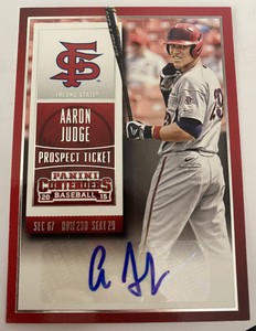 2015 Panini Contenders Prospect Ticket Aaron Judge #1 Auto