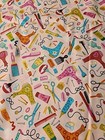 Pink Hairdresser Novelty Fabric By High Fashion Fabrics 1/2 Yd $12.99