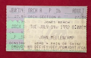 Boleto de concierto de John Mellencamp Jones Beach Long Island Nueva York 14 de julio de 1992 - Imagen 1 de 1