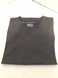 T-Shirt Short Sleeves Gray New Look Size Medium - Picture 1 of 5