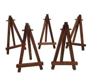 10 Mini wooden easel - 15cm High x 8cm Wide. (Dark Oak) - Picture 1 of 6