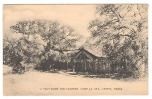 Postkarte Heureise Annie Danny Camp La Jita Pfadfinderinnen Utopie Texas Hügelland - Bild 1 von 2