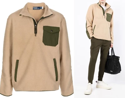 Polo Ralph Lauren Híbrido Cremallera Polar Jersey Sudadera Jersey Pullover Foto 1 de 4