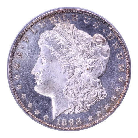 1898-O Morgan Dollar PCGS MS65DMPL Cover