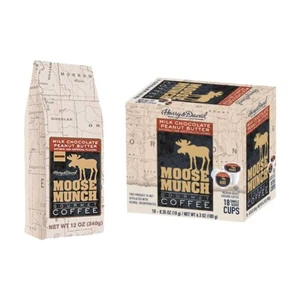 Moose Munch Milk Chocolate Peanut Butter Bundle, 18 count box & 12oz bag - Picture 1 of 1
