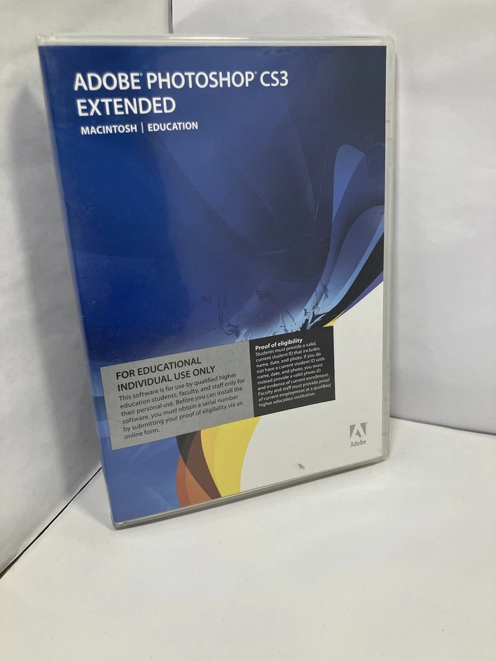 Adobe Photoshop CS3 Extended Software Mac Macintosh + Serial Number - Image 1 of 2