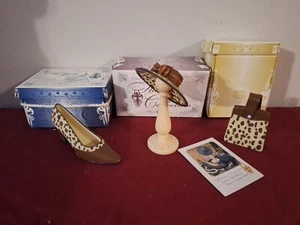 Classic Couture 2000 Lady Sabena Faux Leopard Mode Schuh Handtasche Hut & Ständer - Bild 1 von 18